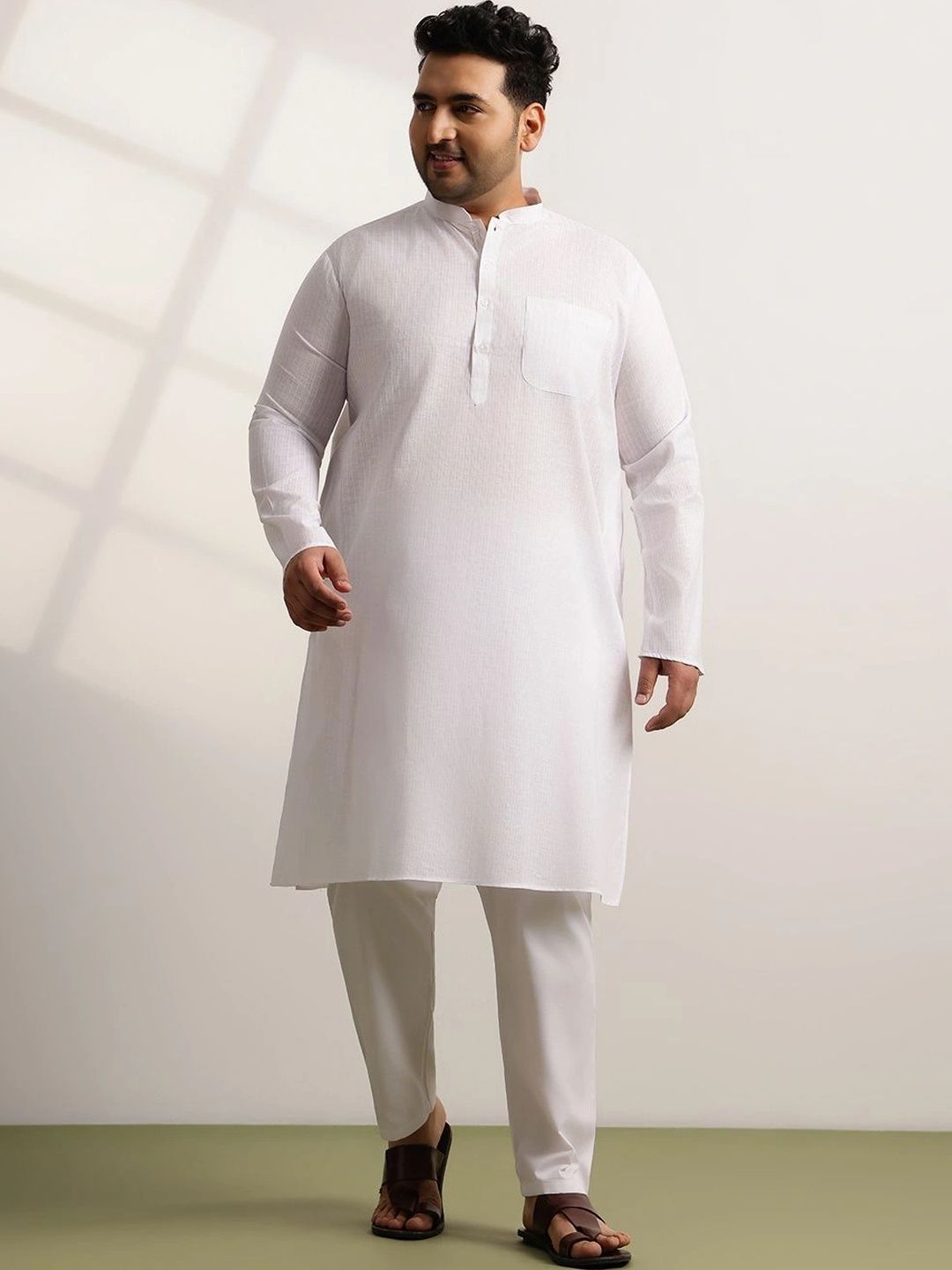 SOJANYA PLUS Men Regular Pure Cotton Kurta with Pyjamas