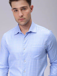 The Indian Garage Co. X Luxe Men Spread Collar Checked Cotton Slim Fit Formal Shirt