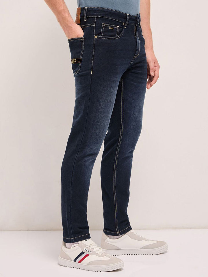 THE BEAR HOUSE Men Light Fade Slim Fit Stretchable Jeans