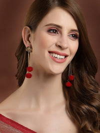 Anting-anting Drop Kontemporari Anouk Saduran Emas
