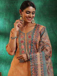 Libas Women Yoke Design Regular Beads and Stones Kurta with Trousers & With Dupatta