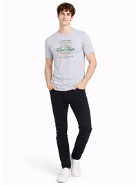 ADRO Typography Printed Round Neck Short Sleeves Regular Fit Pure Cotton T-shirt