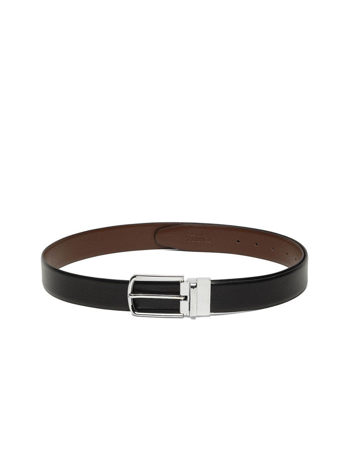 Teakwood Leathers Men Textured Leather Reversible Belt