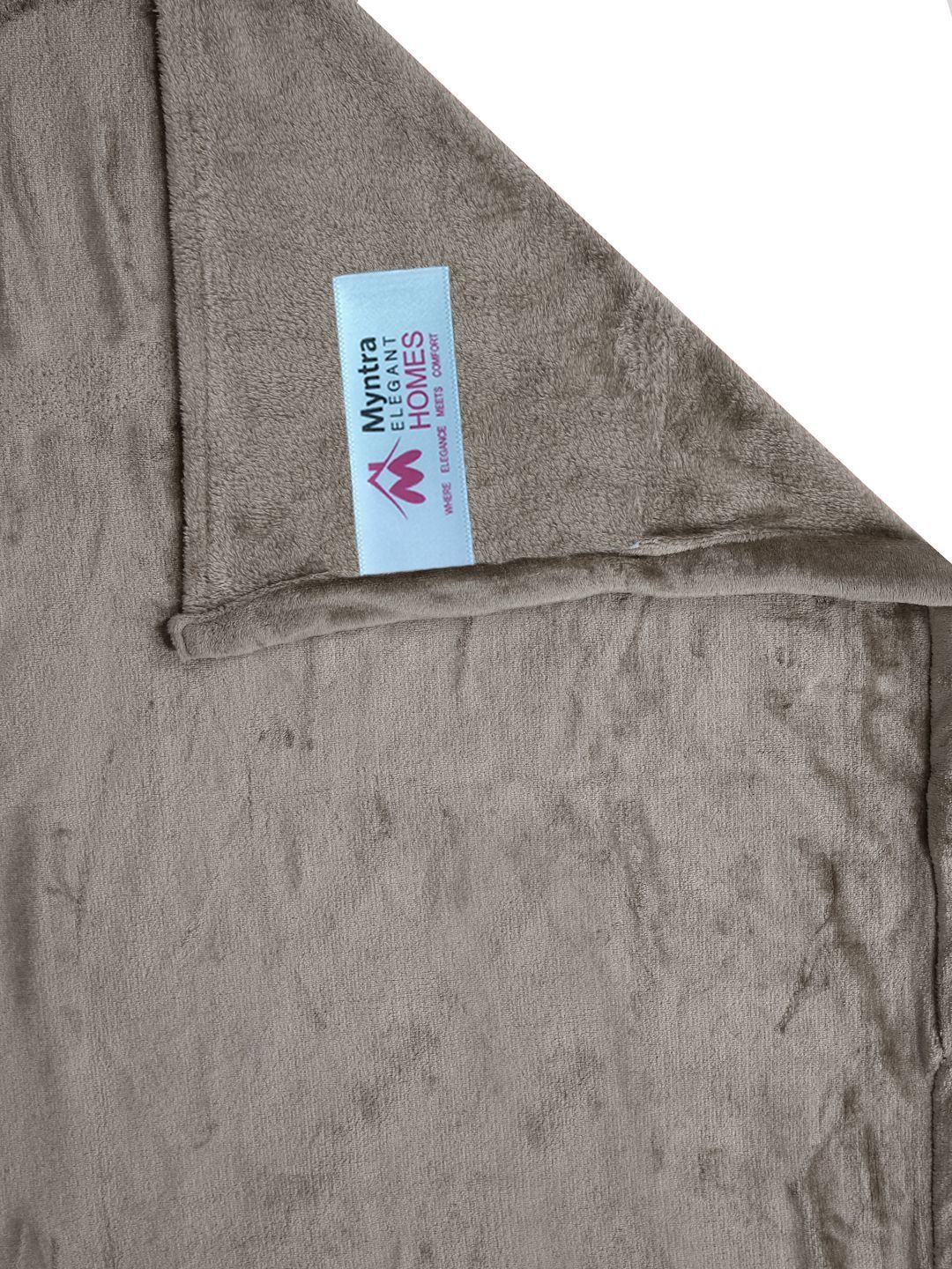 Myntra Elegant Homes Coklat Solid Flat 300 TC Bulu Katil King dengan 2 Sarung Bantal