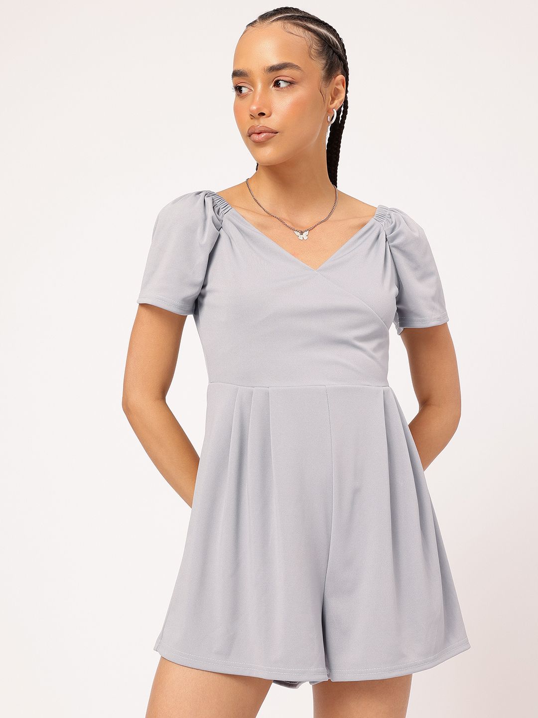DressBerry V-Neck Basic Playsuit