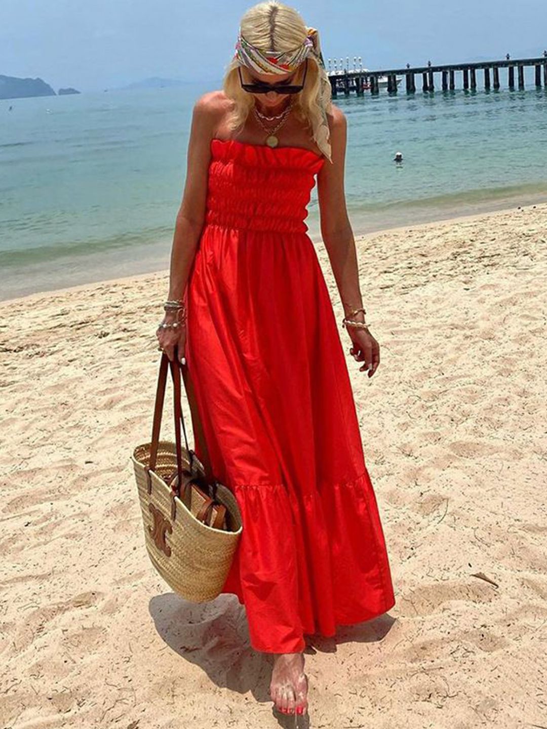 all about you Strapless Maxi Dress