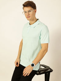 Thomas Scott Men Solid Polo Collar Cotton T-shirt