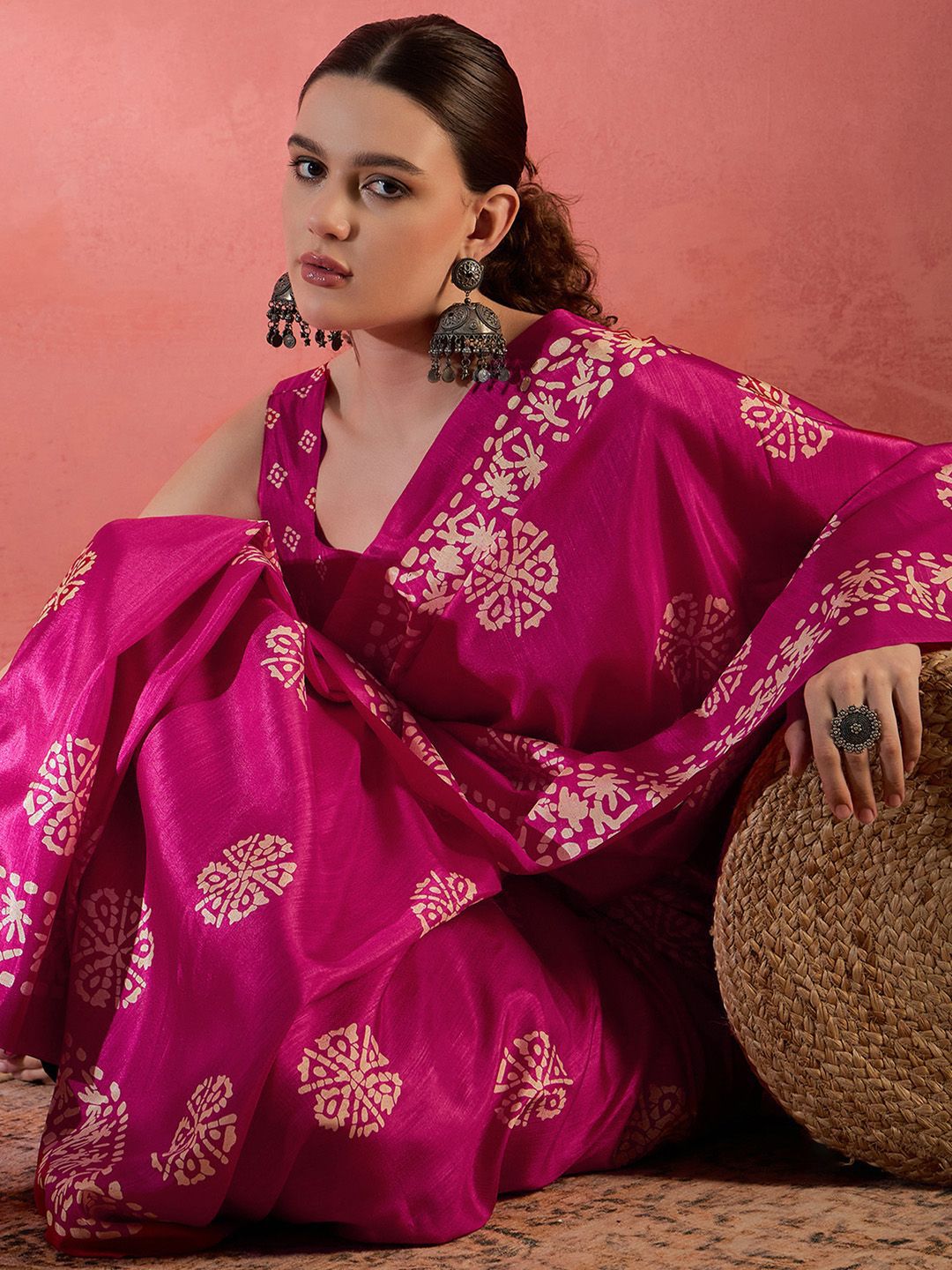 Saree mall Ethnic Motifs Bagru Sarees