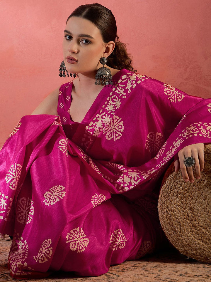 Saree mall Ethnic Motifs Bagru Sarees
