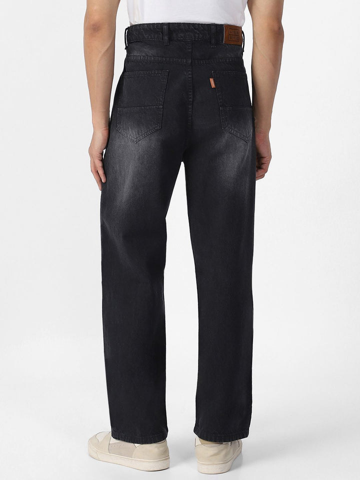Urbano Fashion Men Loose Relaxed Fit Heavy Fade Jeans