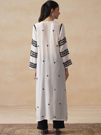 Rumah Wanita Chikankari White Muslin Chikankari Sulam Kurta