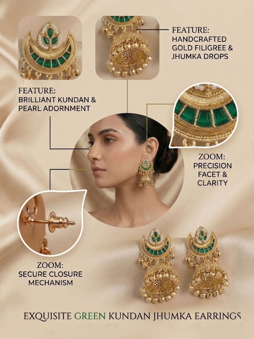 Anting-anting Jhumkas Kontemporari PANASH