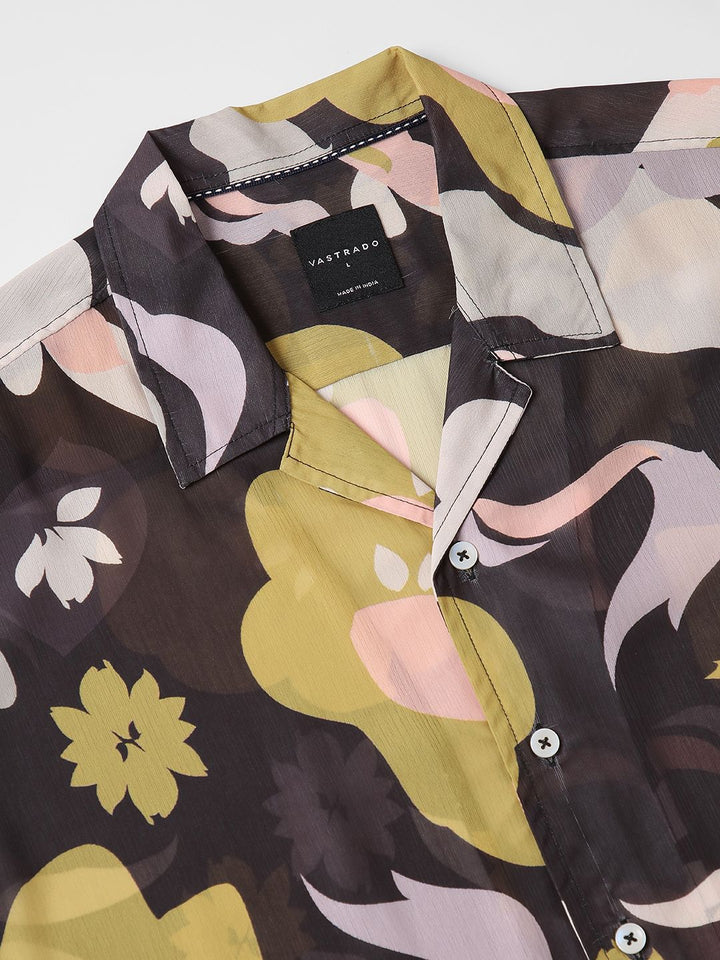 VASTRADO Men Classic Floral Printed Oversized Casual Shirt