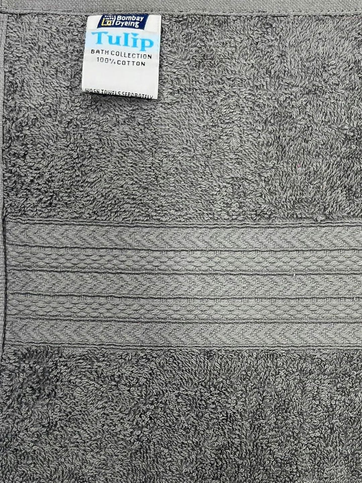 BOMBAY DYEING Grey 1 PcsCotton 450 GSM Bath Towel
