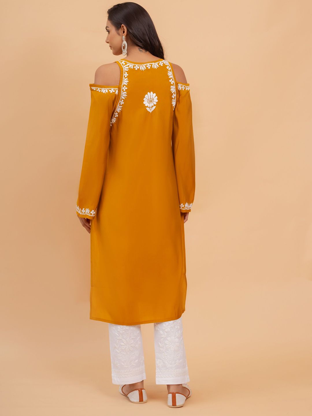 House of Kari Women Chikankari Muslin Kurta