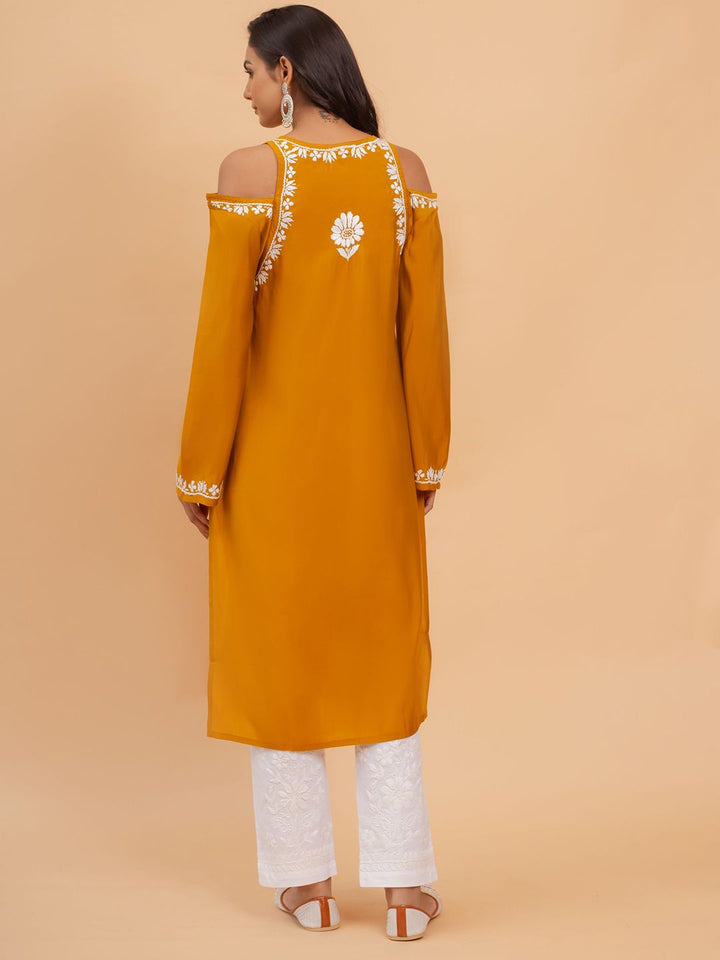 House of Kari Women Chikankari Muslin Kurta