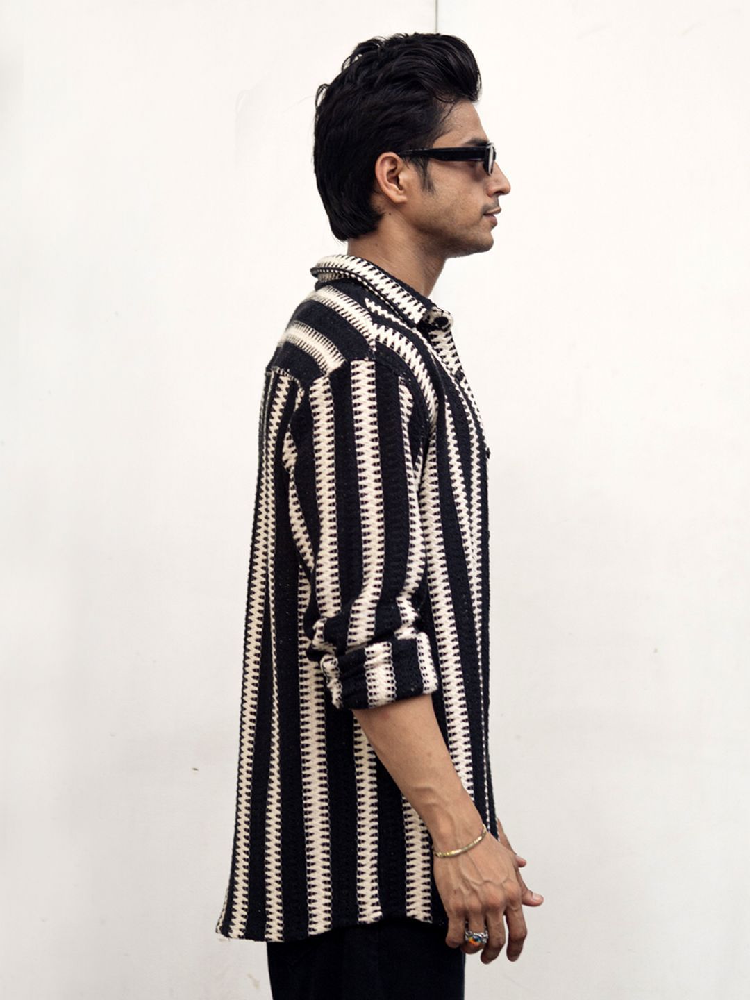 Powerlook Men Abstract Printed Spread India Slim Collar Casual Shirt
