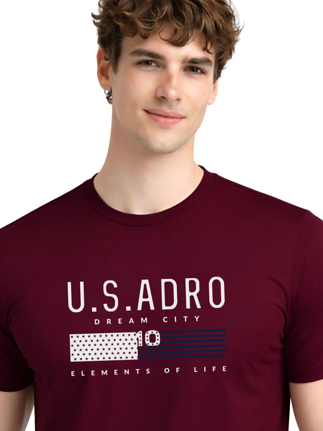 ADRO Men Brand Logo Printed T-shirt