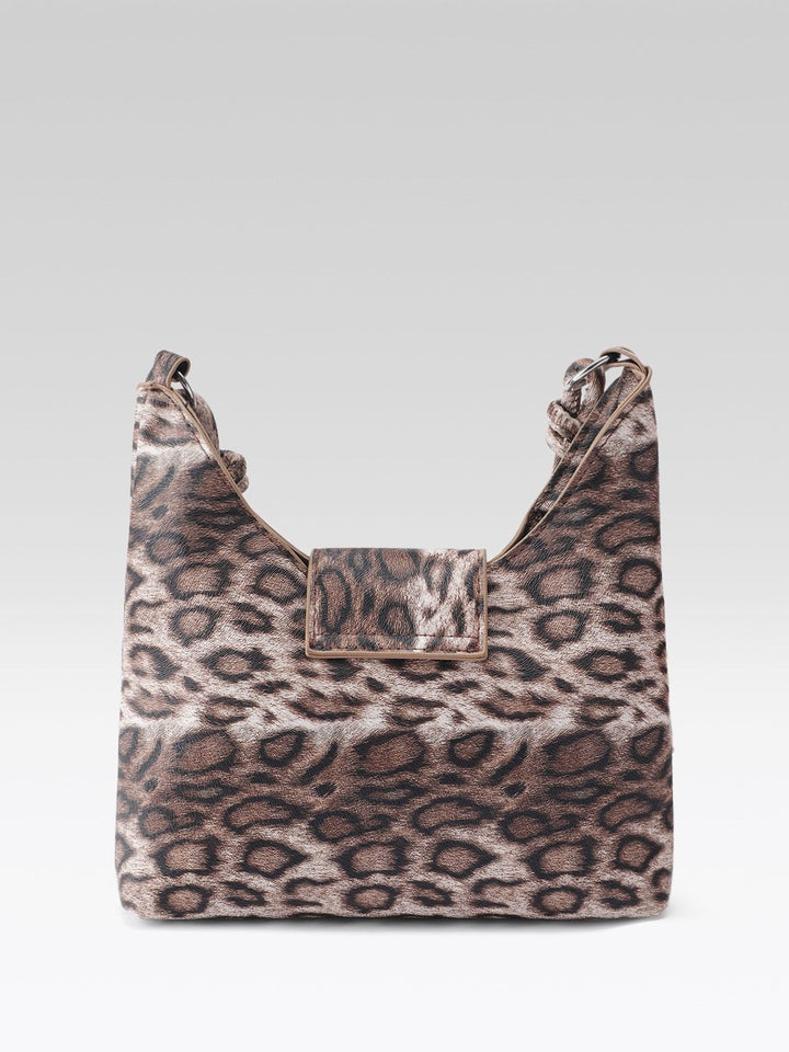 DressBerry Animal Print Sling Bag with Bow Detail