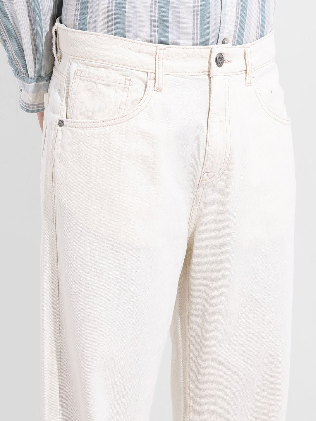The Indian Garage Co Men Cotton Relaxed Fit Mid-Rise Jeans