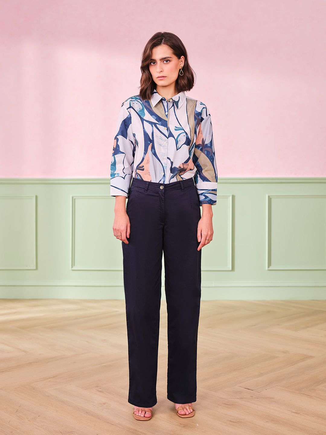 AND Floral Print Cotton Top