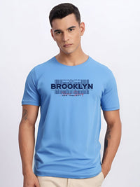 ADRO Typography Printed Round Neck Cotton T-shirt
