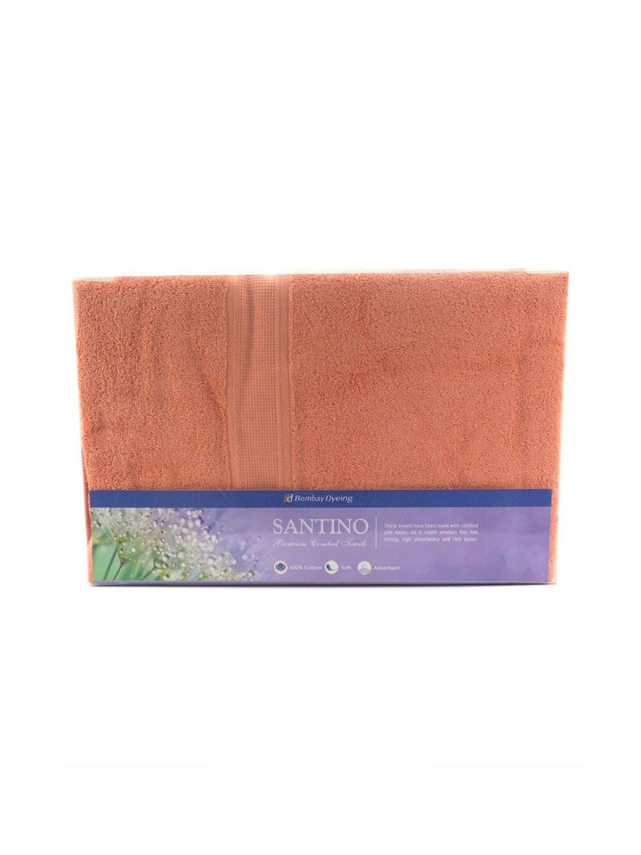 BOMBAY DYEING Peach-Coloured Cotton 550 GSM Bath Towel