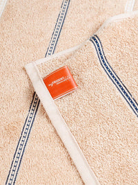 MYTRIDENT Brown & White Striped Cotton 450 GSM Bath Towel