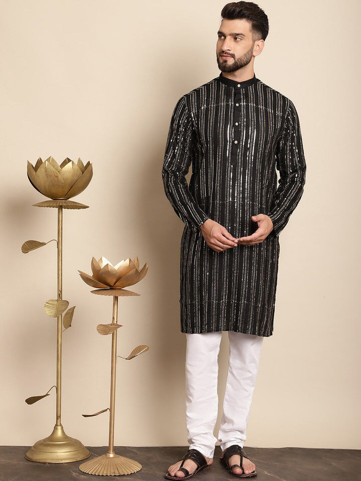 Anouk Leheriya Embroidered Regular Pure Cotton Kurta with Churidar