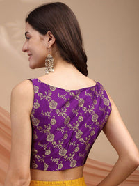 Tikhi Imli Woven Design Brocade Saree Blouse