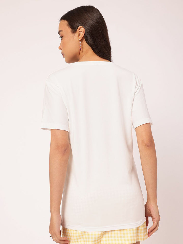 DressBerry Playful Ease Cartoon Printed Relaxed Tee