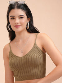 ESPYR By Tokyo Talkies  Ribbed Skinny Fit Sleeveless Strap Tank Top
