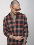 VASTRADO Men Classic Slim Fit Opaque Checked Casual Shirt