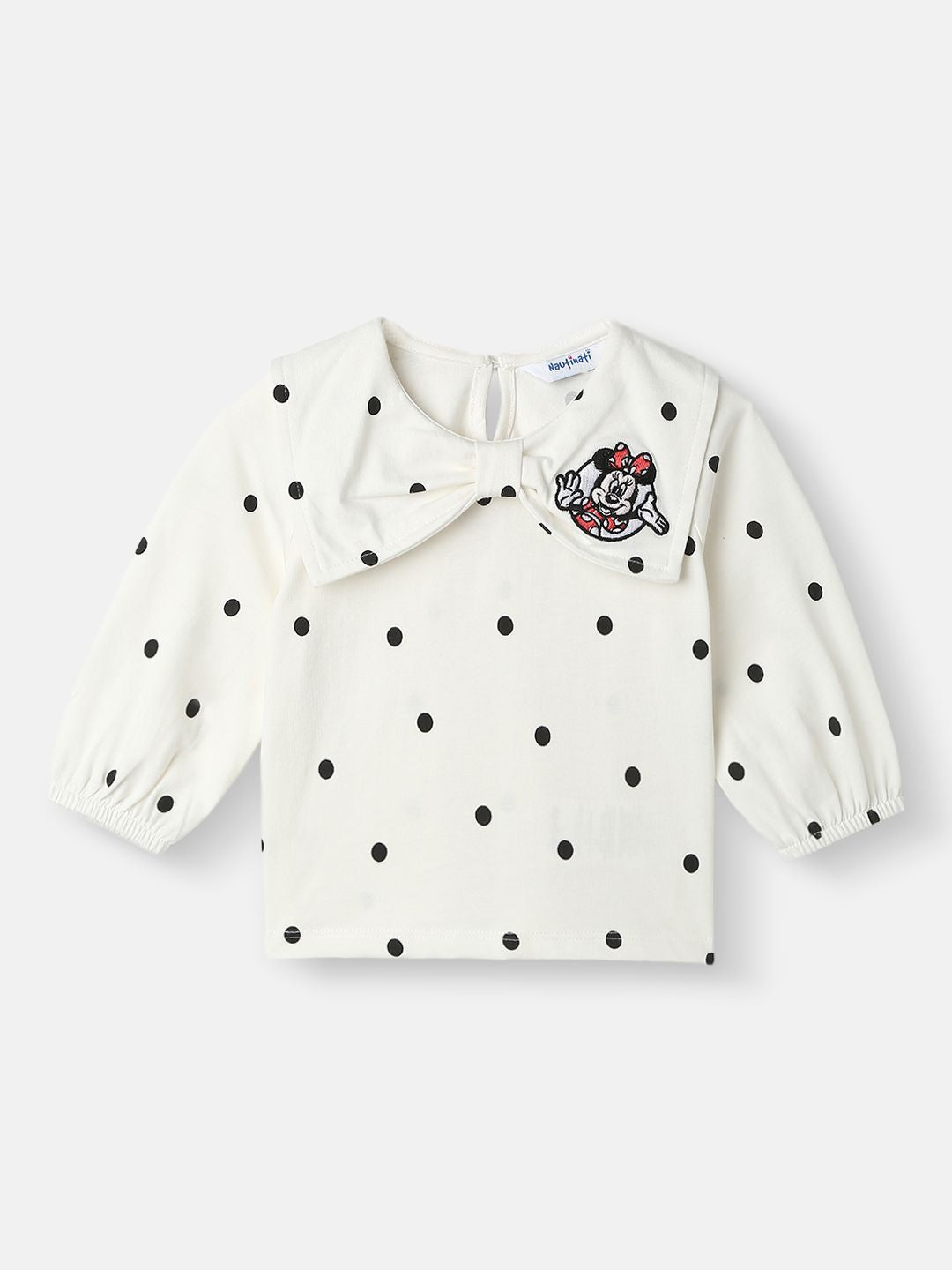 Nautinati Girls Cotton Disney Polka Dot Set Of Top & Bottoms