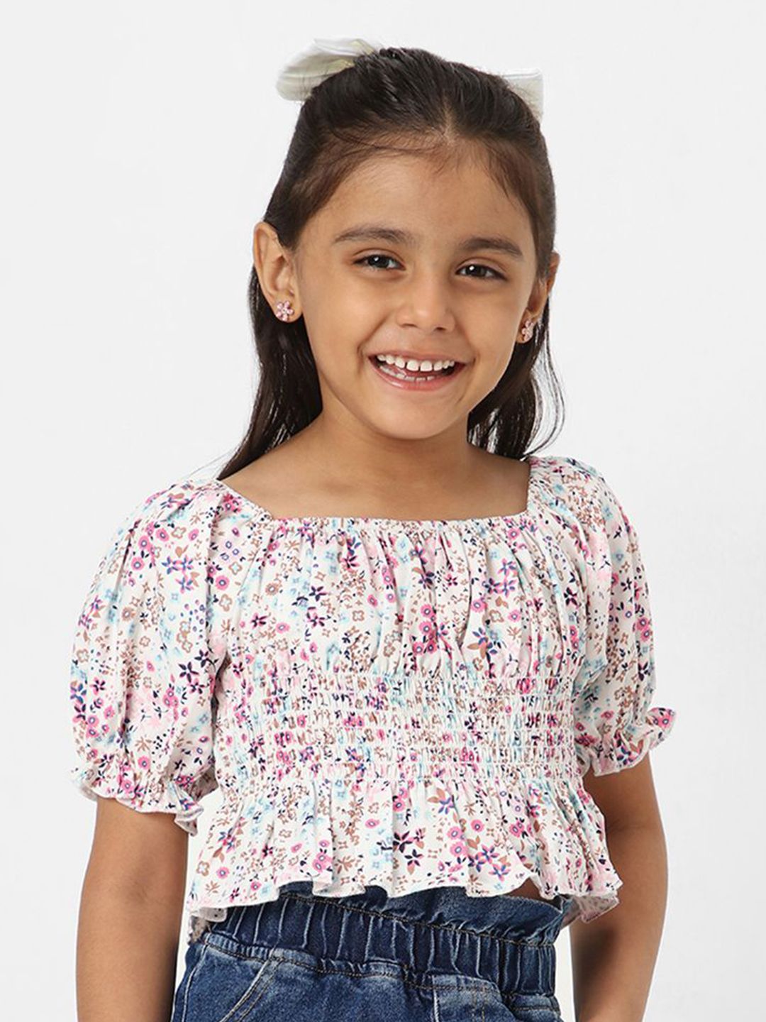 Nauti Nati Girls Printed Cropped Top