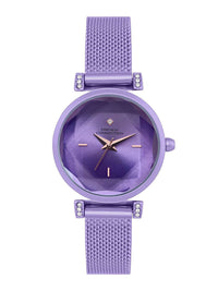 French Connection Women Embellished Dial & Stainless Steel Bracelet Style Straps Analogue Watch FCU5LM