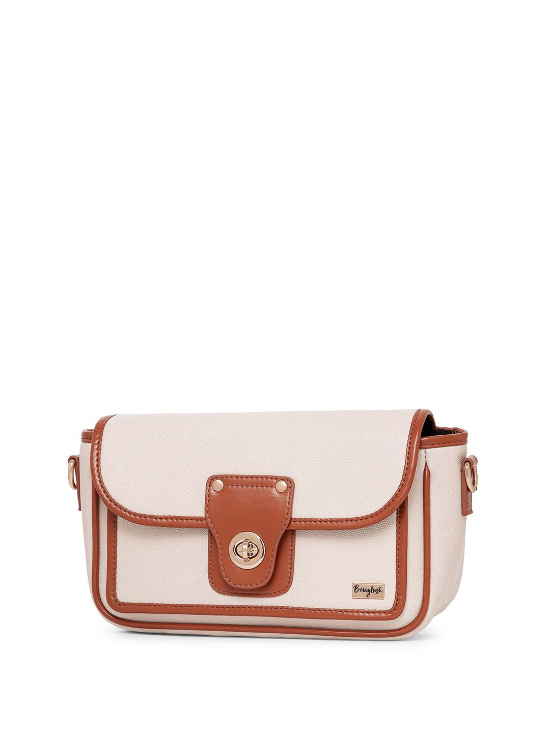 Berrylush Women Solid Structured Leather Shoulder Bag