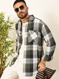 Thomas Scott Men Premium Tartan Checked Casual Shirt