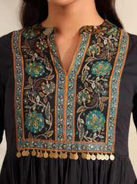 Pakaian Maxi Cetakan Motif Etnik Mamicha Fit & Flare