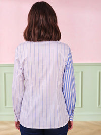AND Striped Cotton Shirt Style Top
