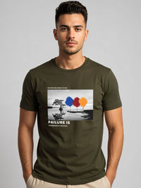 ADRO Men Graphic Printed Regular Fit Round Neck Cotton T-shirt