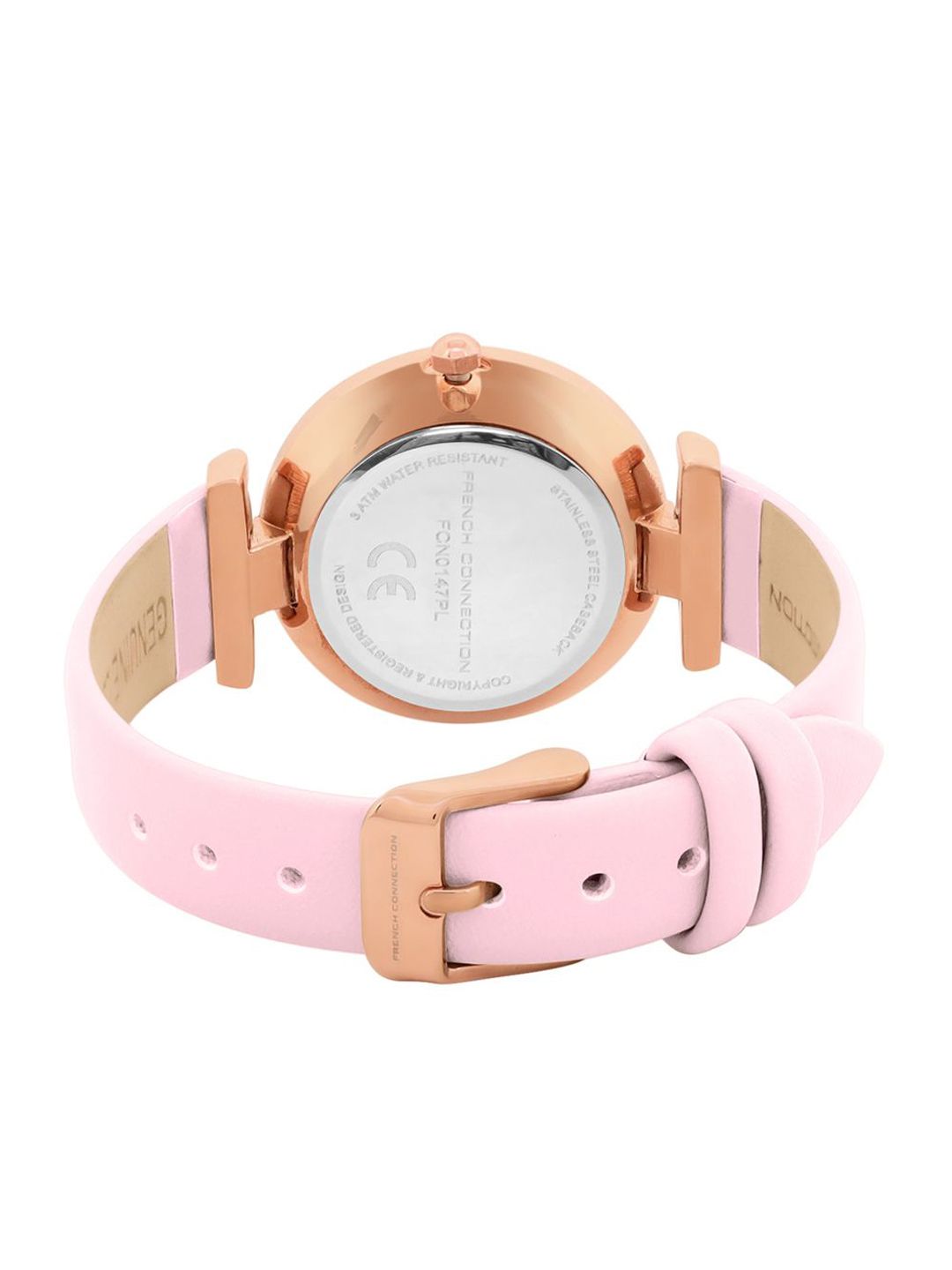 French Connection Women Mother of Pearl Dial & Leather Analogue Watch FCN0147PL