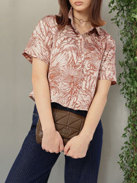 DressBerry Timeless & Versatile Satin Finish Floral Printed Shirt