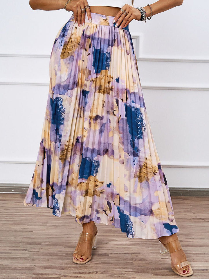 all about you Printed A-Line Maxi Skirt