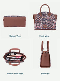 ZOUK Women Floral Printed Swagger Handheld Bag