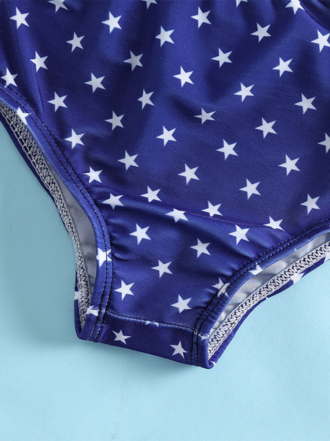 YK Girls Printed Top & Briefs Swim Set