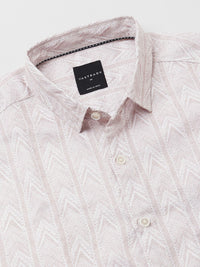 VASTRADO Men Classic Slim Fit Opaque Printed Casual Shirt