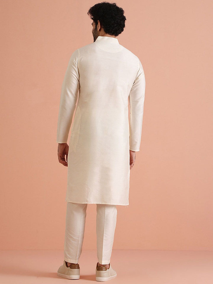 KISAH Mandarin Collar Pastel Straight Kurta