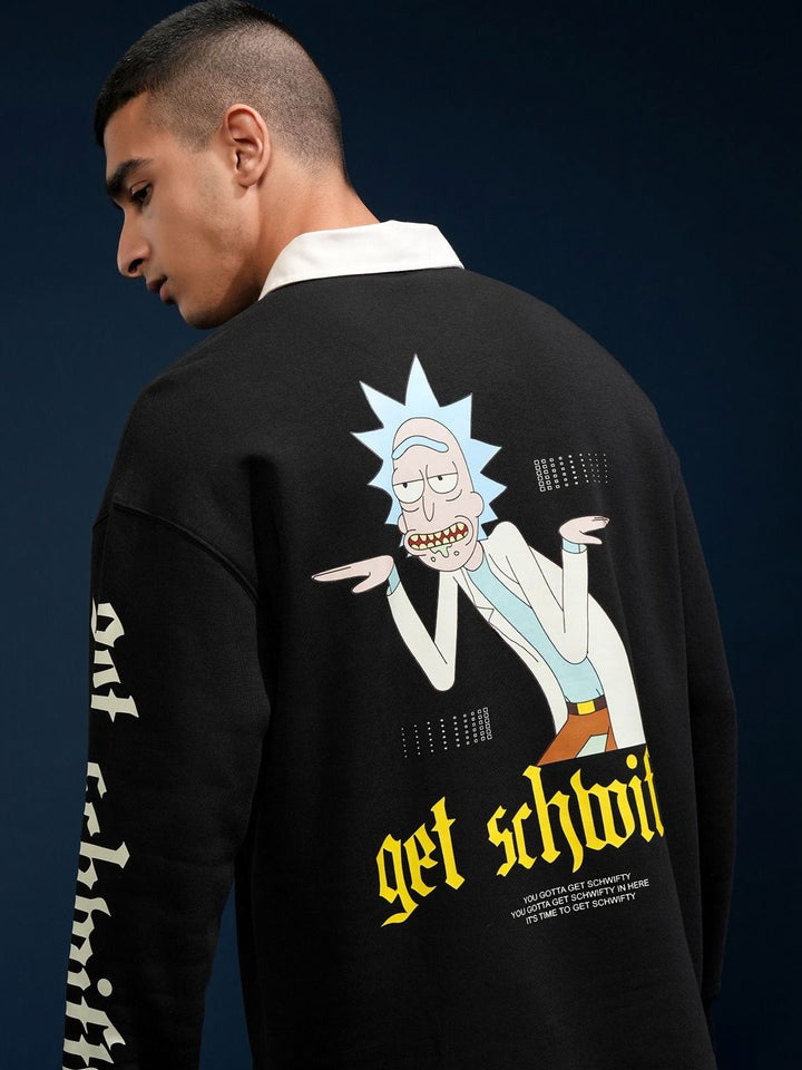 Highlander Warner Bros Rick & Morty Men Leak Shower Seat Polo Collar Tshirt