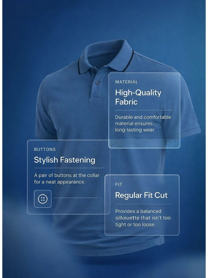 ADRO Men Polo Collar T-shirt